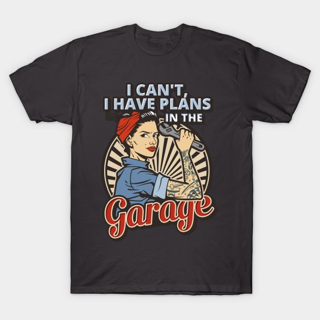 Retro Funny Plans Garage Auto Mechanic Car Joke Meme Humor T-Shirt by porcodiseno